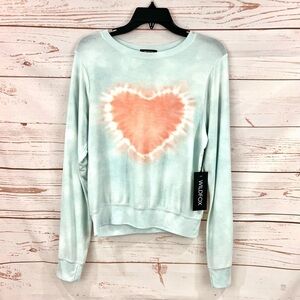 NWT Wildfox Heartfelt Boho Tie Dye Sweater Jumper Sweatshirt